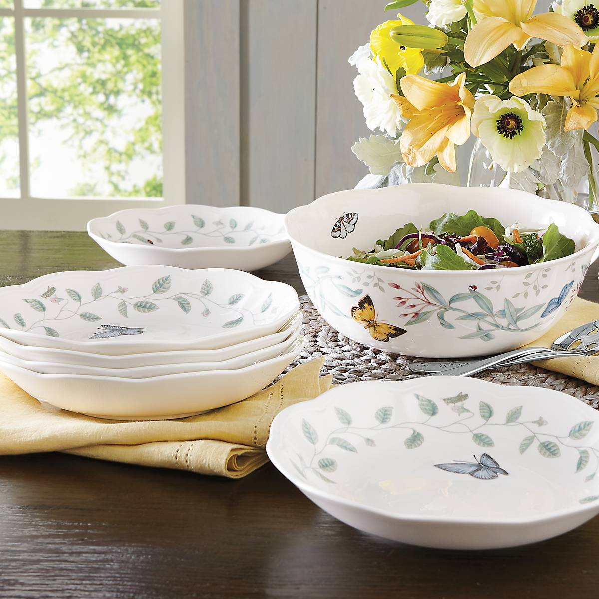 Garden Motif Bowl Set, 7-Piece - Image 3