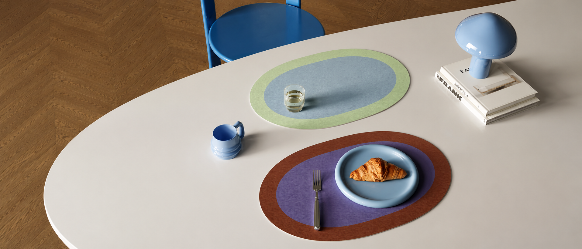 Thoughtfully arranged dining pieces