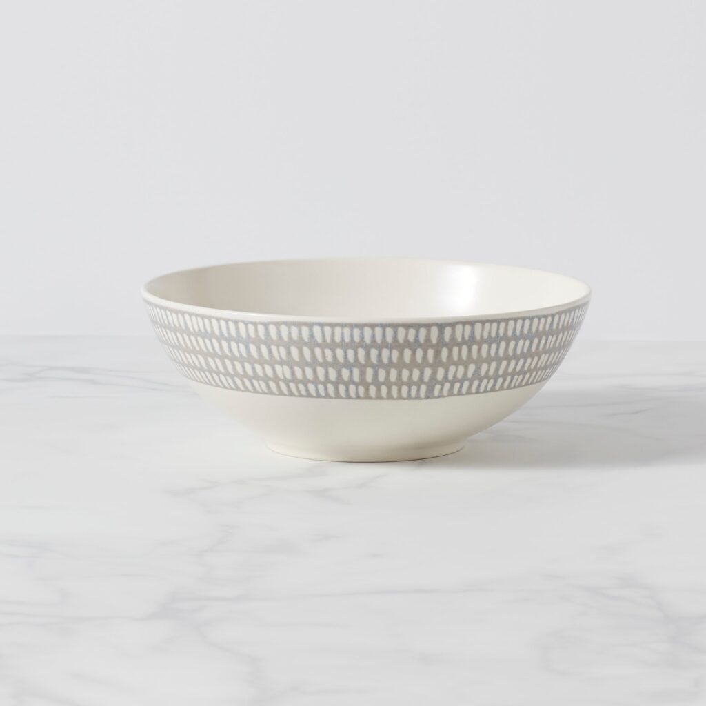 Textured Neutral Serving Bowl