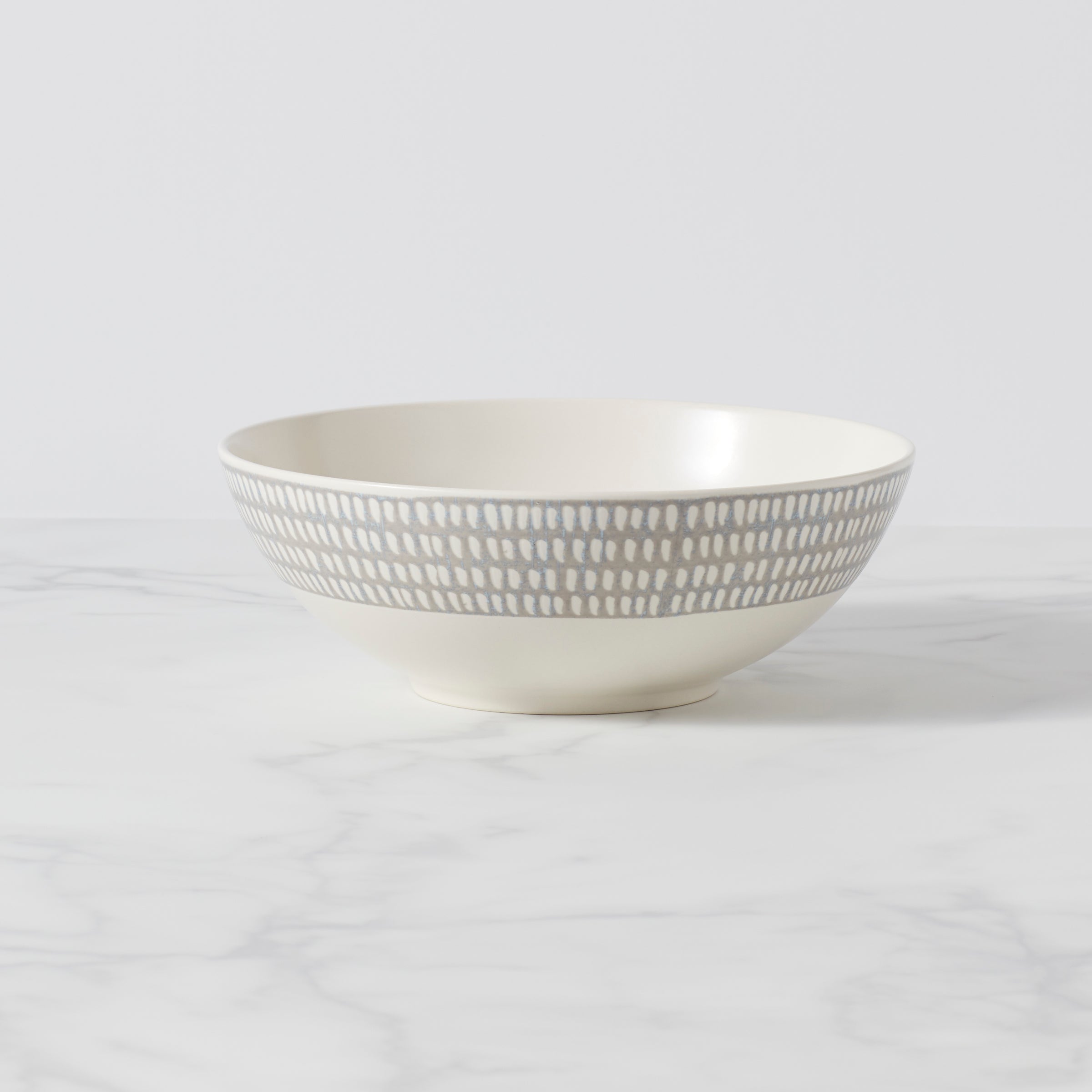 Textured Neutral Serving Bowl
