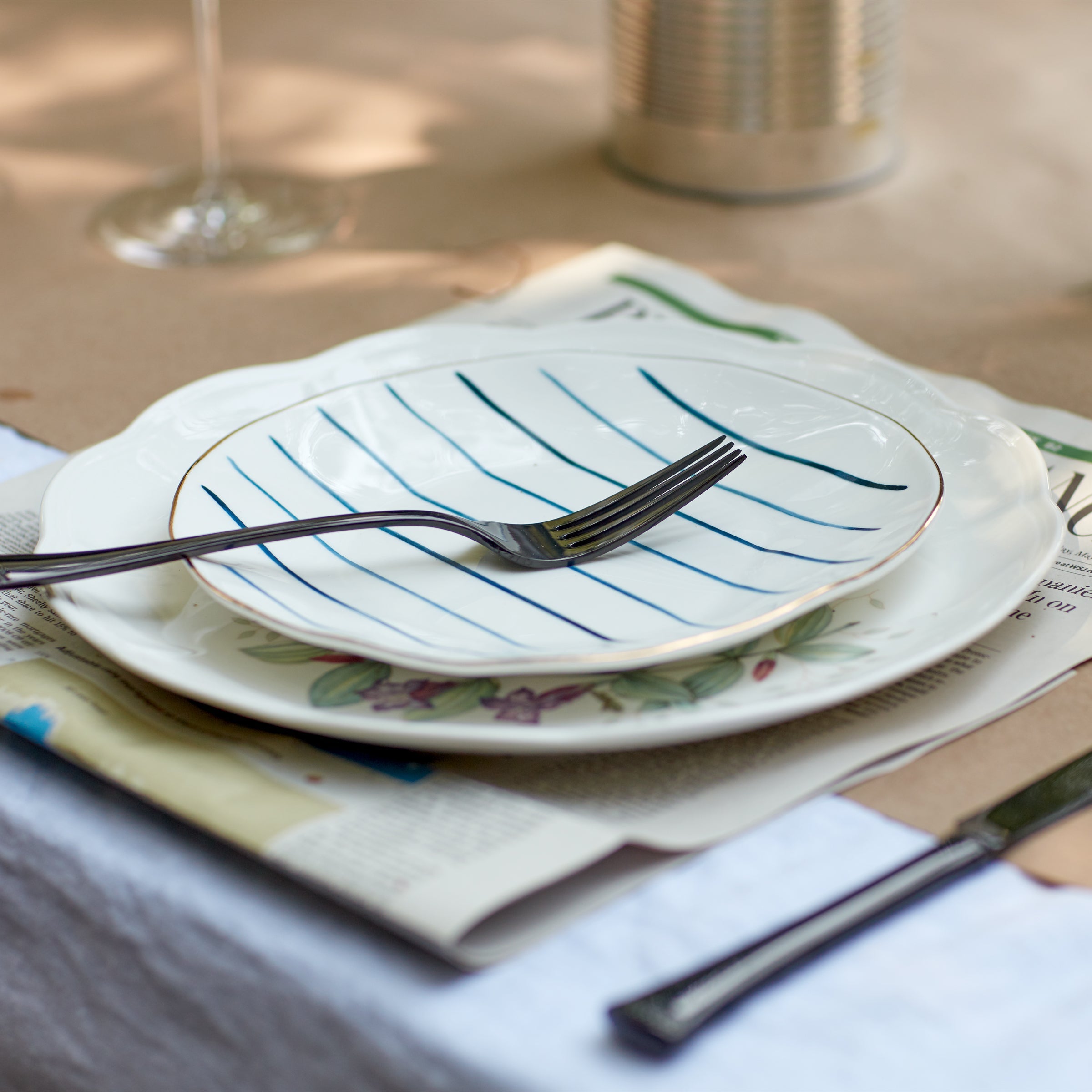 Modern Pattern Tidbit Decorative Plates, Set of 4 - Image 4