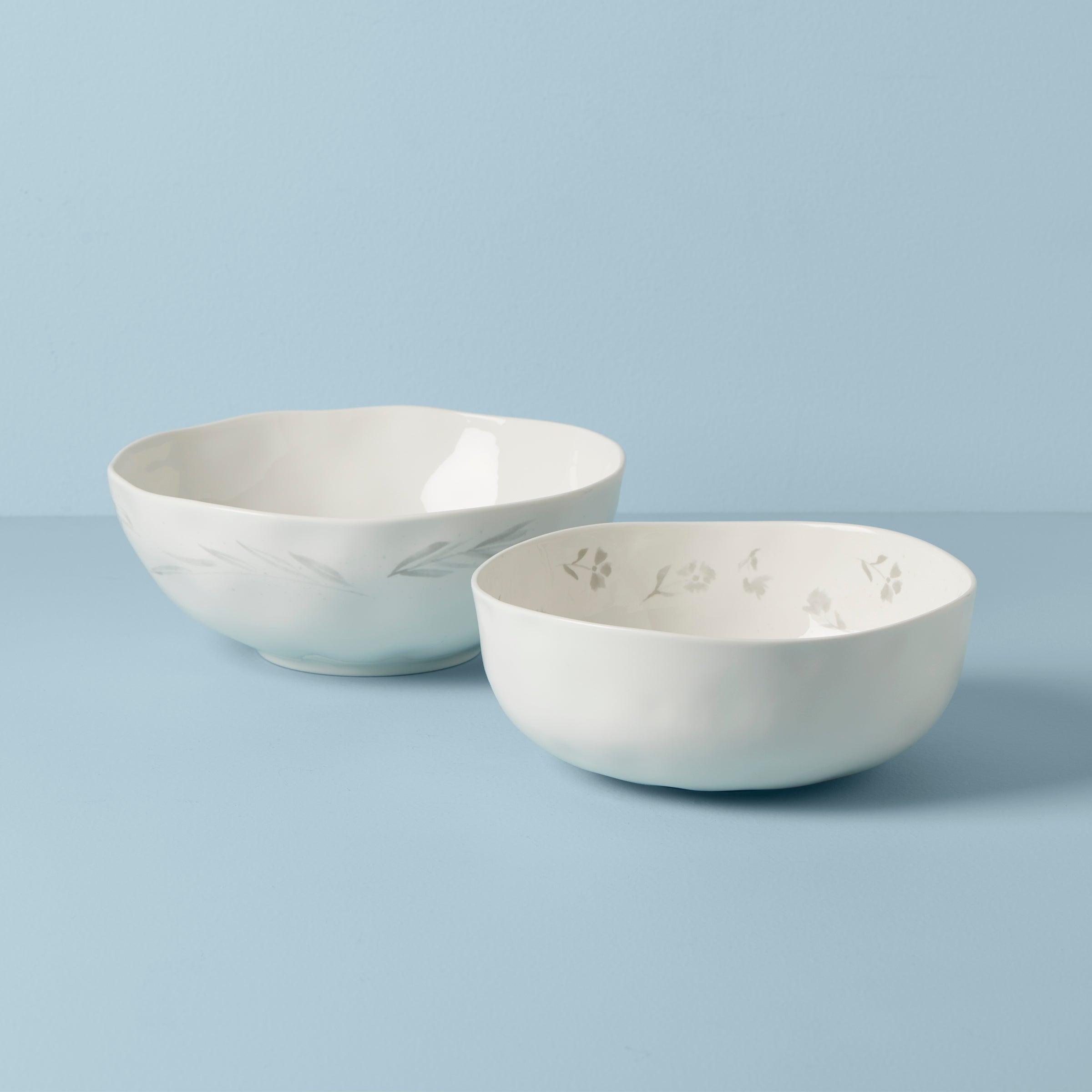 Grey Watercolor Nesting Serving Bowls, 2-Piece - Image 2