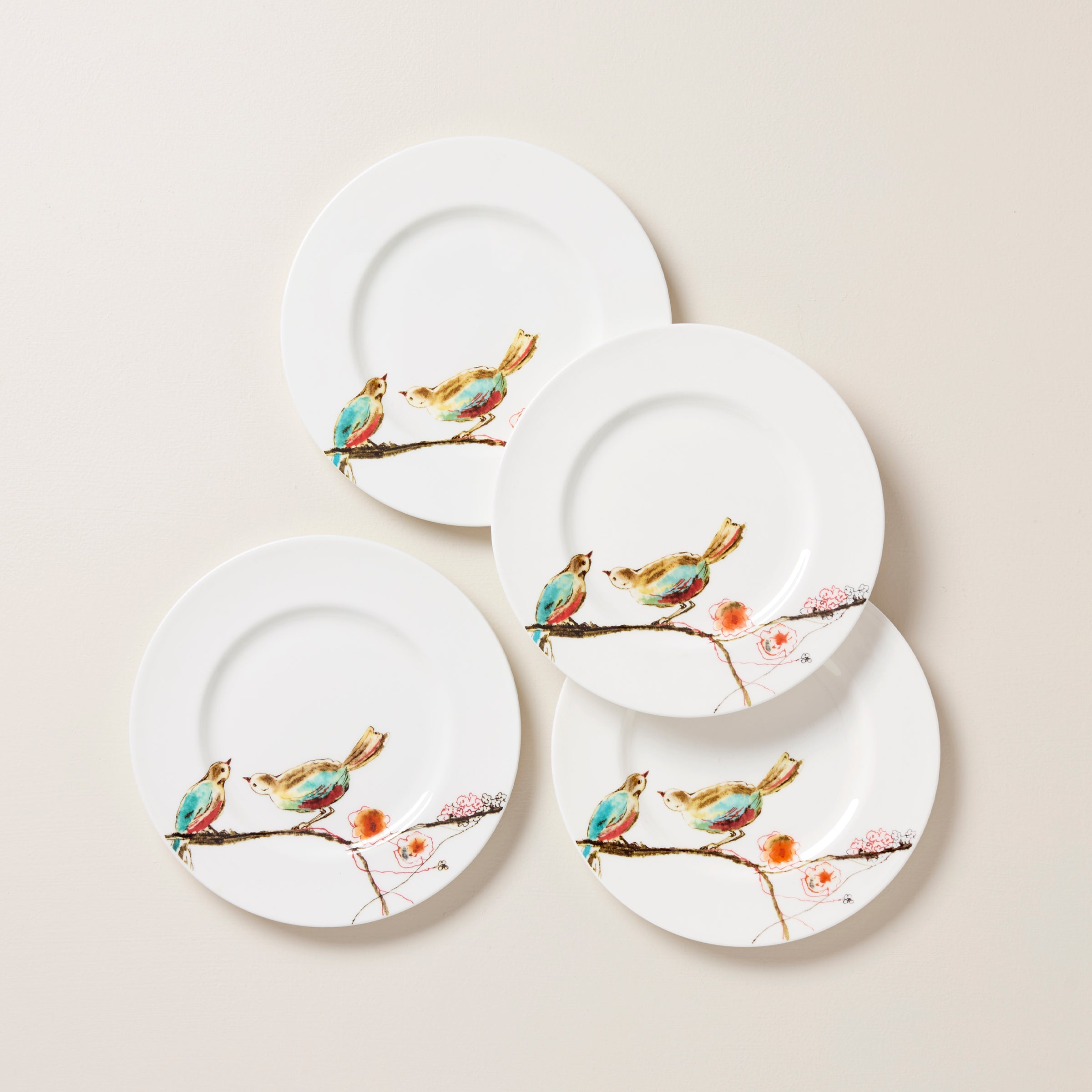 Modern Black Accent Decorative Plates, Set of 4