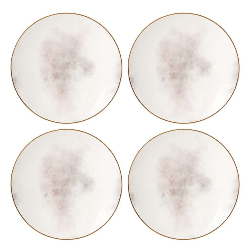 Palm Lattice Accent Decorative Plates, Set of 4