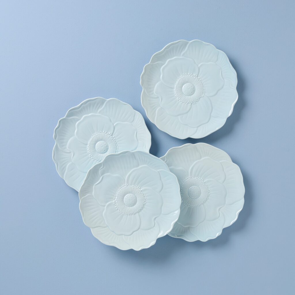 Bird & Blossom Salad Decorative Plates, Set of 4