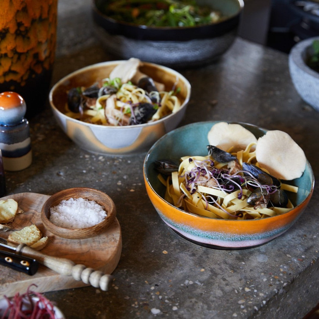 Wide Stoneware Pasta Bowls - Set of 2 - Image 4