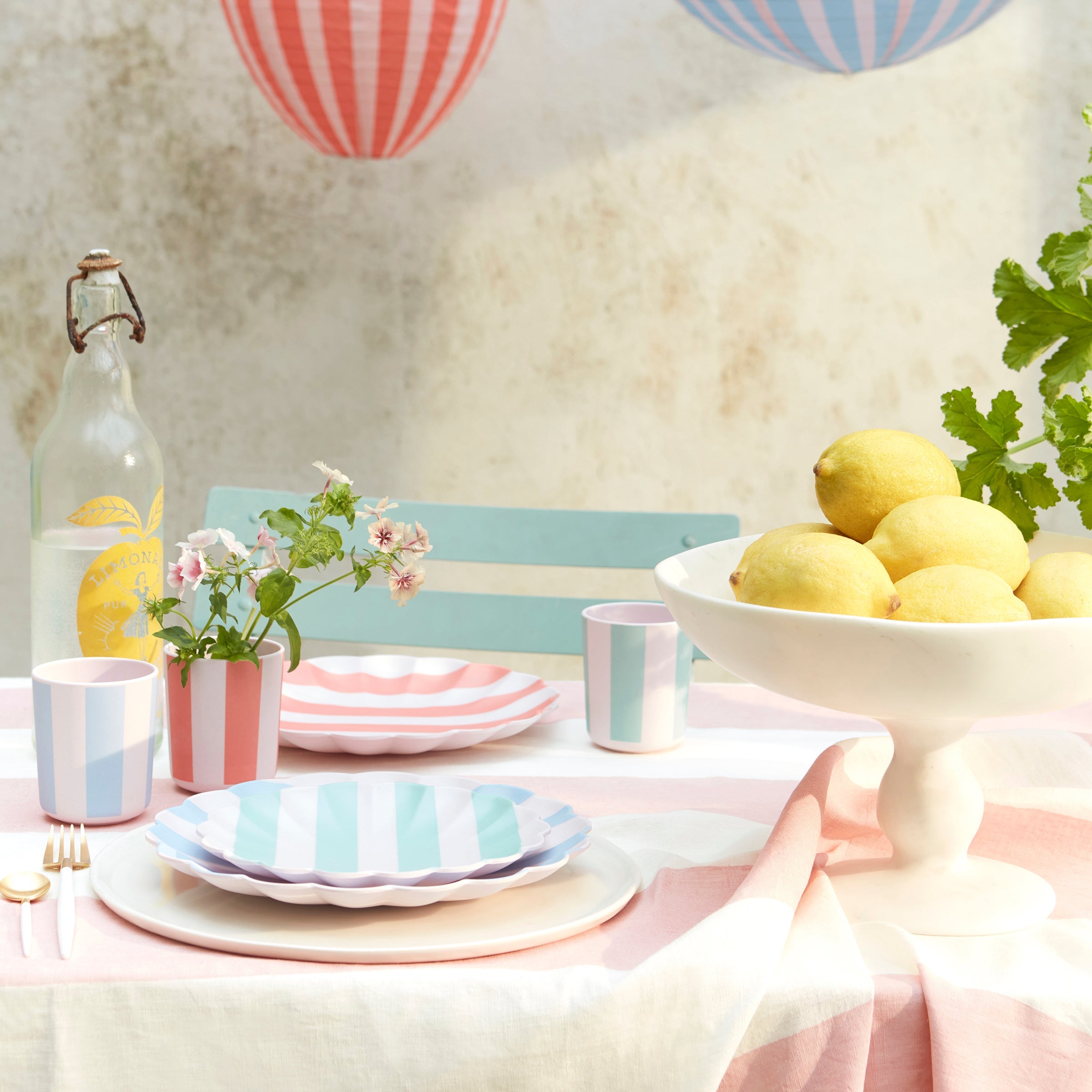 Gold Dot & Stripe Dessert Decorative Plates, Set of 4 - Image 6