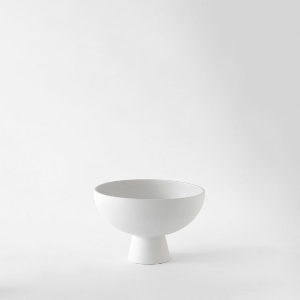 Small Vaporous Grey Footed Snack Bowl