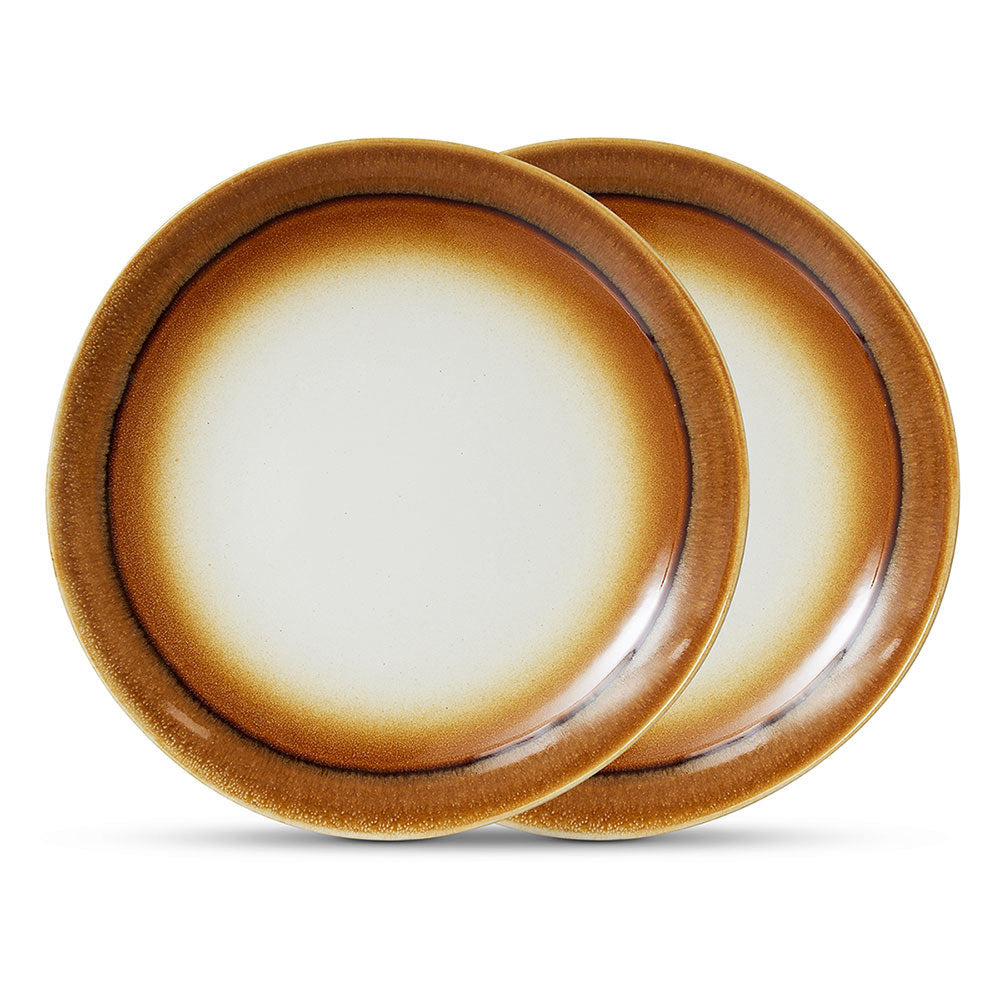 Bold Reactive Glaze Dinner Plates - Set of 2
