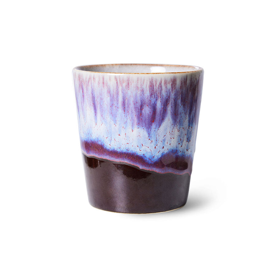 Small Multicolor Stoneware Coffee Cup