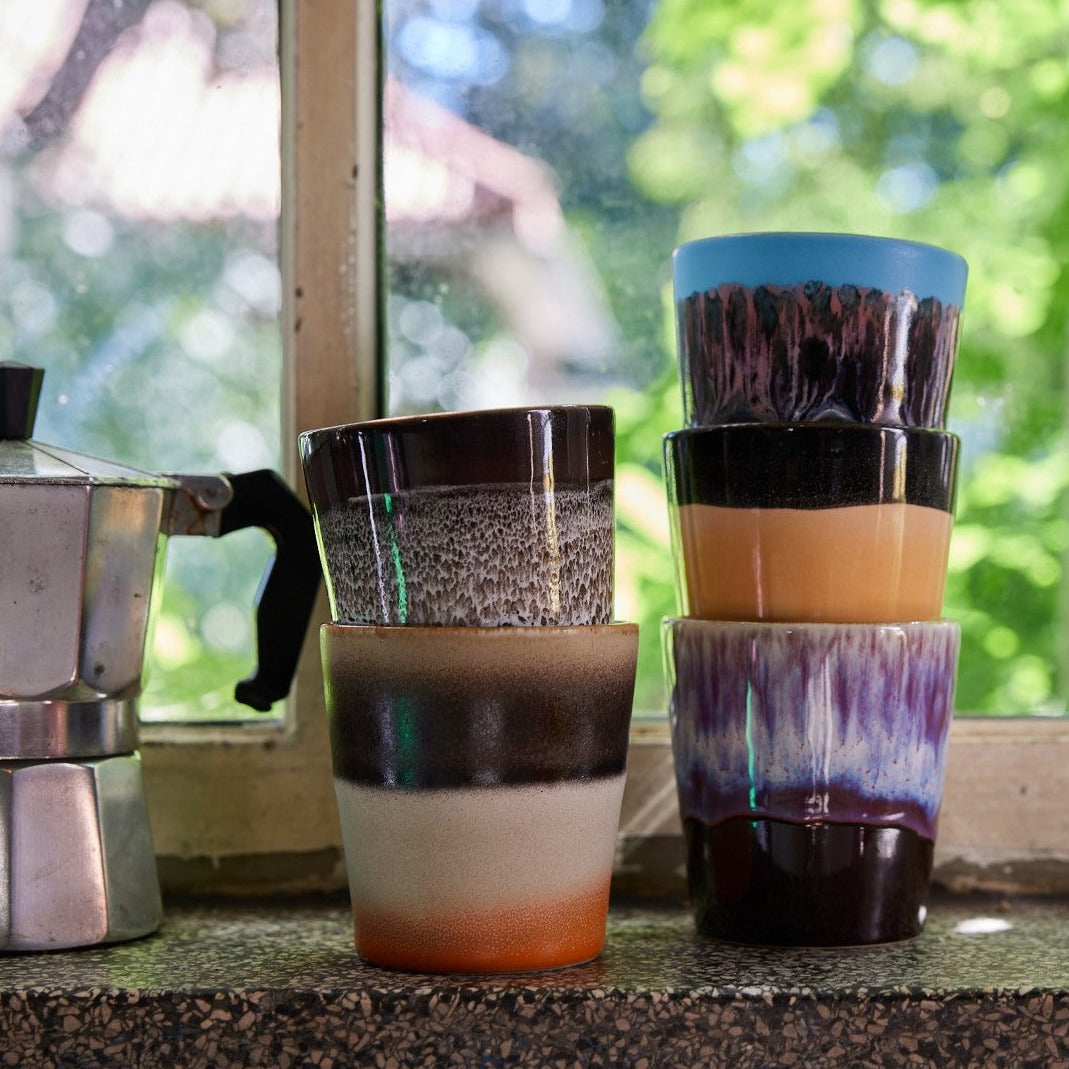 Small Multicolor Stoneware Coffee Cup - Image 3