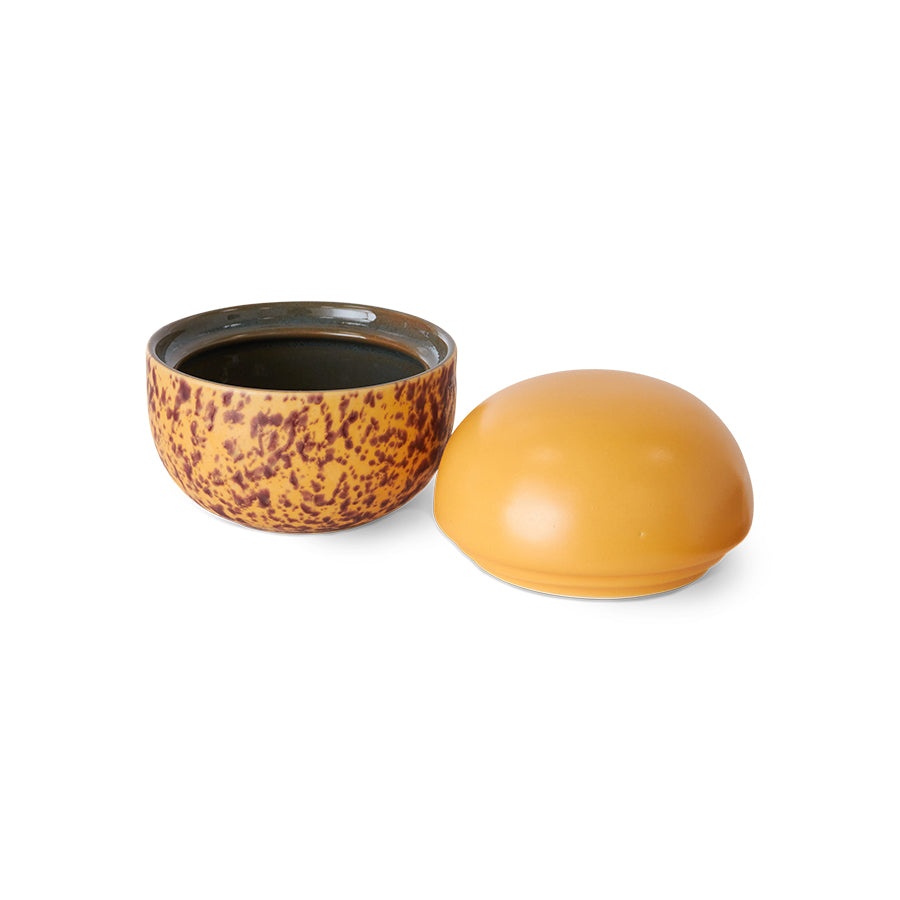 Small Stoneware Sugar Pot with Lid - Image 2