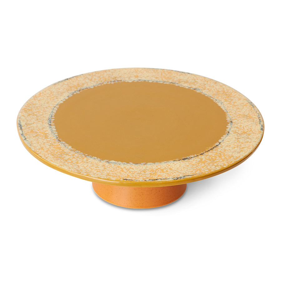 Footed Stoneware Cake Stand - Image 2