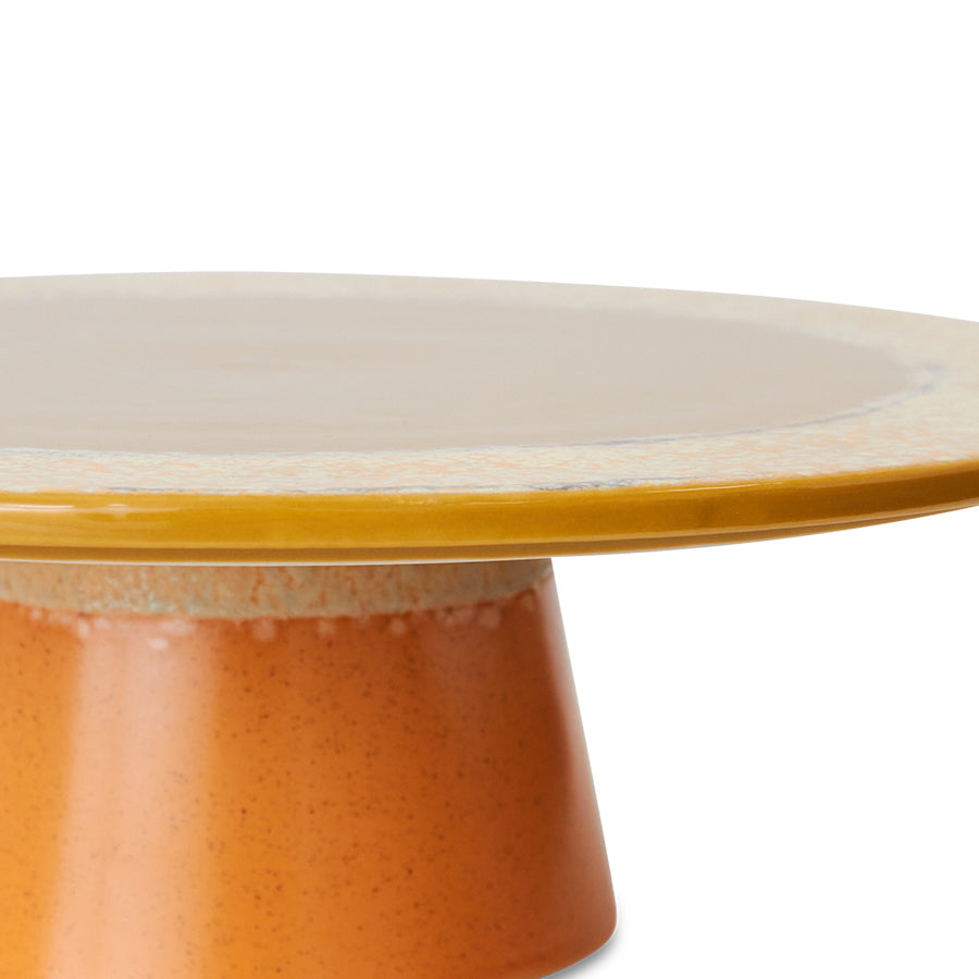 Footed Stoneware Cake Stand - Image 3